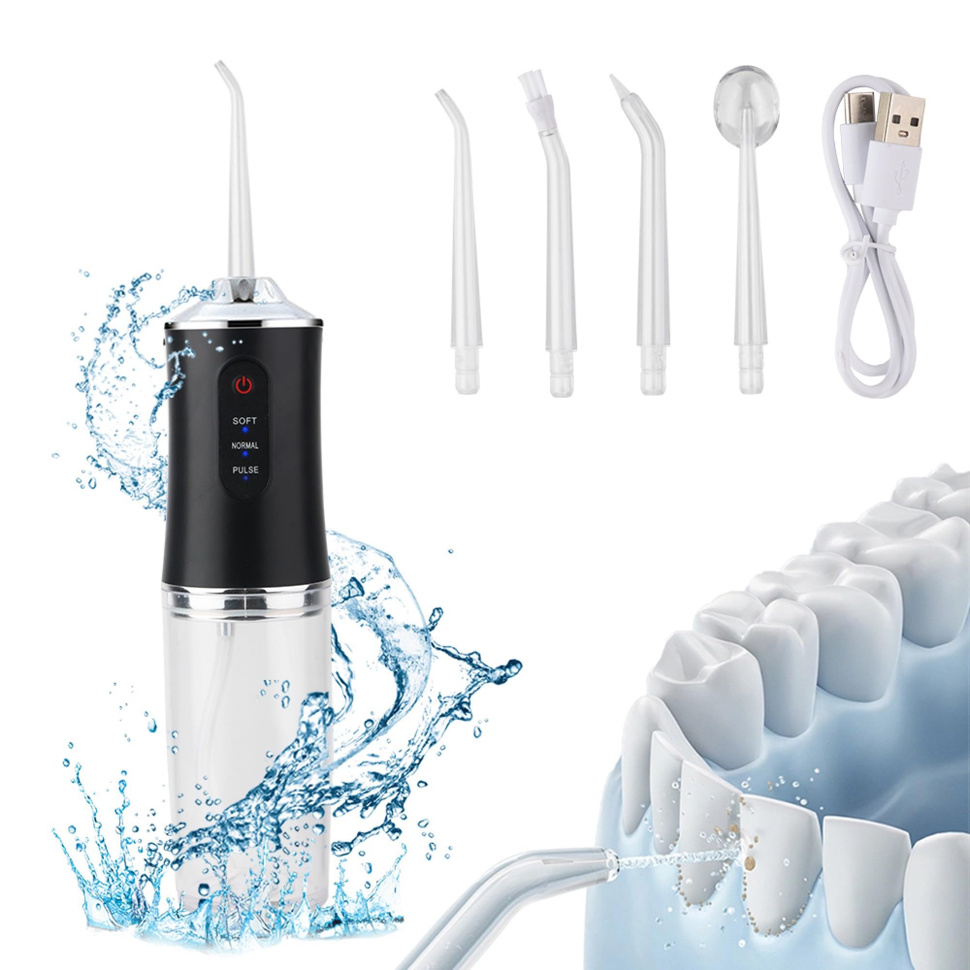Water Flosser Cordless - Draagbare Monddouche Water Flosser 4 Jets