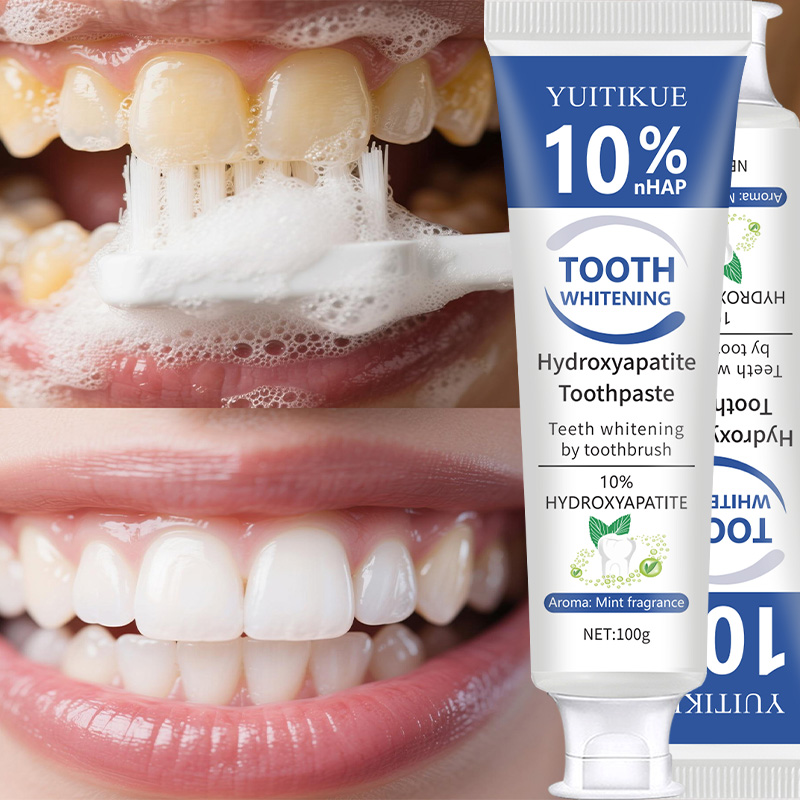 Teeth Whitening Toothpaste - YUITIKUE 10% NHAP Hydroxyapatiet Tandpasta 100g