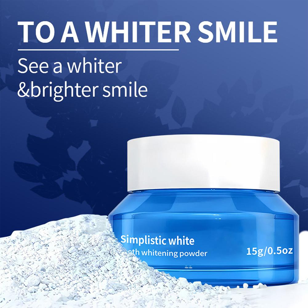 Teeth Whitening Session - Simplistic Wit Tandbleekpoeder Vlekverwijderend Tandpoeder Vermindert