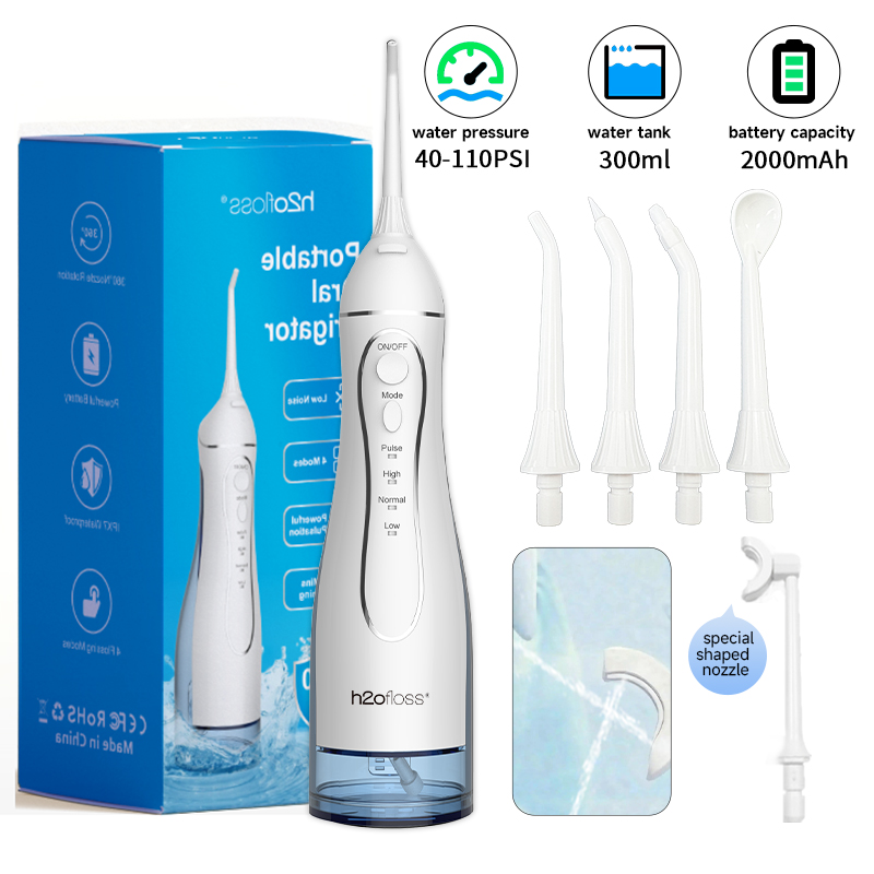 Water Flosser Cordless - H2ofloss Waterflosser 300 ml Monddouche 140