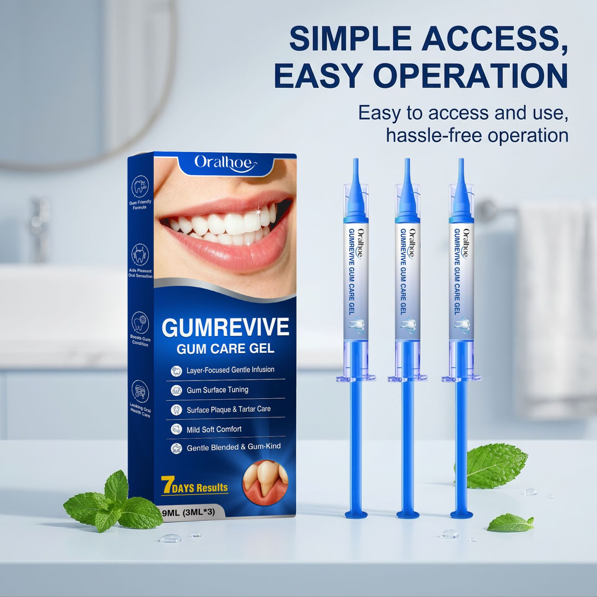 Teeth Whitening Gels Used By Dentists - Mondverzorgingsgel 3-delige tandvleesreinigingsset, zachte tand- en