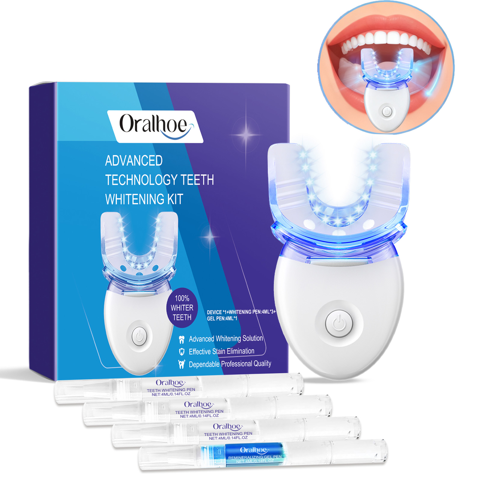 Teeth Whitening Gels - Professionele Tanden Whitening LED Light Kit