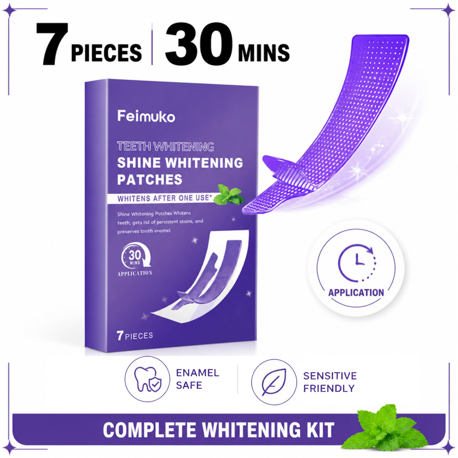 7/14/21/28 STUKS Paarse Tanden - Whitening Strip 3D recensie en prijs