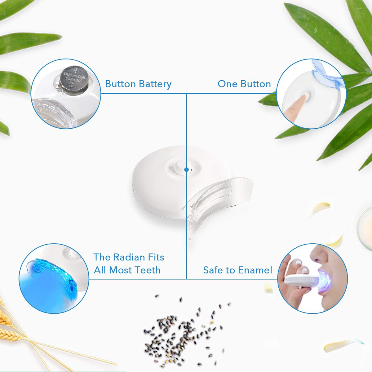 Tandenbleekset - 5X LED-lichtt - Teeth Whitening Gels Used By Dentists recensie en prijs