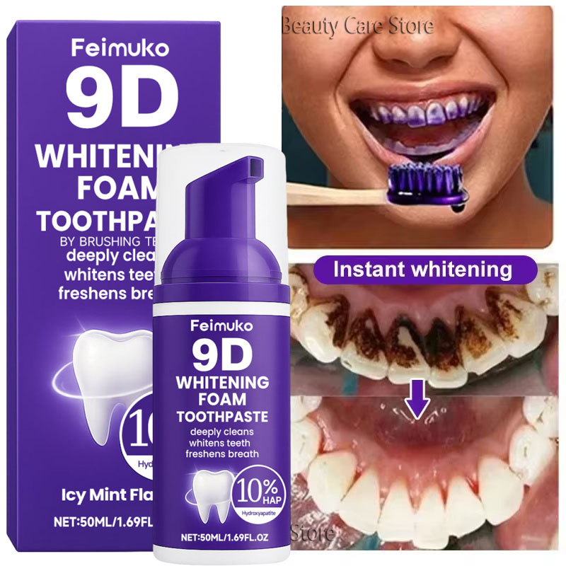 9D Paarse Tandenbleek Tandpast - Teeth Whitening Toothpaste recensie en prijs