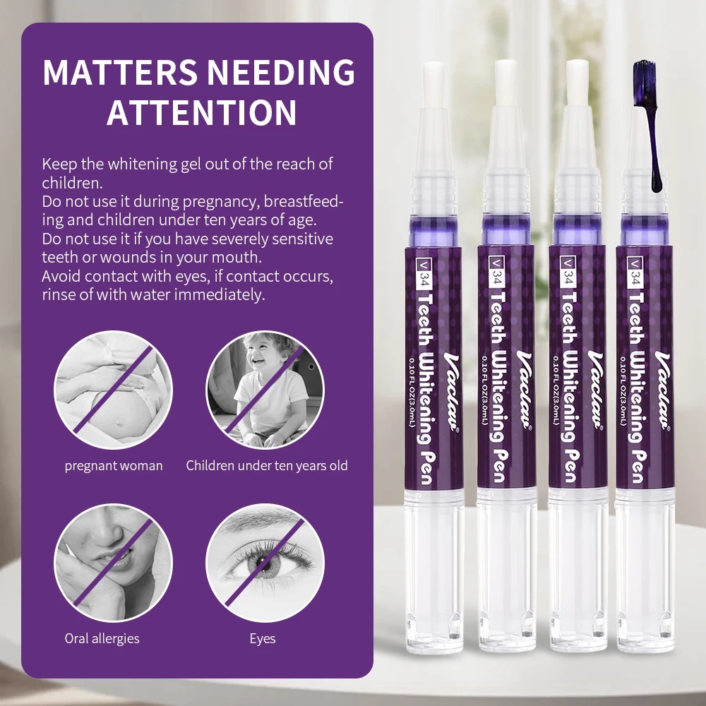 Vaclav V34 Paarse tandenbleekg - Teeth Whitening Gels recensie en prijs
