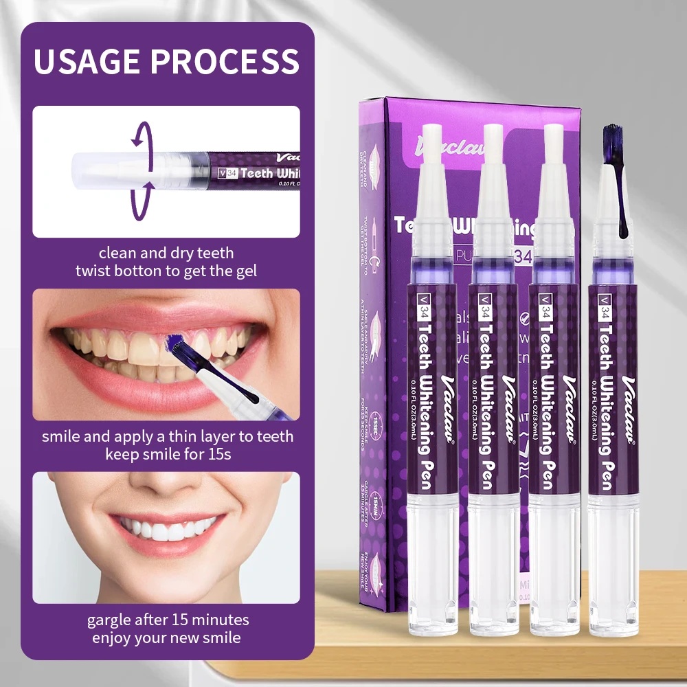 Vaclav V34 Paarse tandenbleekg - Teeth Whitening Gels recensie en prijs
